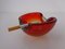 Sommerso Murano Glas Aschenbecher in Rot & Grün von Flavio Poli für Seguso, Italien, 1960er 2