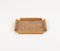 Mid-Century Serviertablett aus Holz, Acrylglas & Rattan im Stil von Christian Dior, Italien, 1970er 7