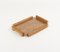 Mid-Century Serviertablett aus Holz, Acrylglas & Rattan im Stil von Christian Dior, Italien, 1970er 10