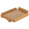 Mid-Century Serviertablett aus Holz, Acrylglas & Rattan im Stil von Christian Dior, Italien, 1970er 1