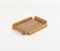 Mid-Century Serviertablett aus Holz, Acrylglas & Rattan im Stil von Christian Dior, Italien, 1970er 5