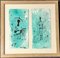 Romeo Tabuena, Figuren, Aquarell und Tusche auf Papier, 1960er 4