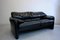 Black Two-Seater Leather Sofa Maralunga by Vico Magistretti for Cassina, 1970s 10