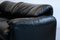 Black Two-Seater Leather Sofa Maralunga by Vico Magistretti for Cassina, 1970s 3