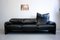 Schwarzes Drei-Sitzer Ledersofa Maralunga von Vico Magistretti für Cassina, 1970er 1