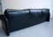 Schwarzes Drei-Sitzer Ledersofa Maralunga von Vico Magistretti für Cassina, 1970er 4