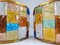 Italienische Wandleuchten aus gehämmertem Glas & Schmiedeeisen von Longobard, 1970er, 2er Set 3