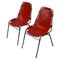 Sedie rosse di Charlotte Perriand per Les Arcs, anni '60, set di 2, Immagine 1