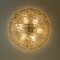 Gold Textured Wave Glass Flush Mount from Kaiser Leuchten, 1970s 10