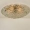 Gold Textured Wave Glass Flush Mount from Kaiser Leuchten, 1970s 7