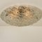 Gold Textured Wave Glass Flush Mount from Kaiser Leuchten, 1970s 2