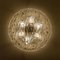 Gold Textured Wave Glass Flush Mount from Kaiser Leuchten, 1970s 13