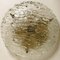 Gold Textured Wave Glass Flush Mount from Kaiser Leuchten, 1970s 5
