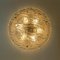 Gold Textured Wave Glass Flush Mount from Kaiser Leuchten, 1970s 11