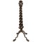 Brutalist Chain Link Wrought Iron Table Lamp, 1970 1