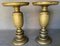 Antique Japanese Inlaid Brass Usubata Vases from Ikebana Flowers, 1860, Set of 2 1