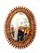 Italian Oval Bamboo Mirror, 1960s 2