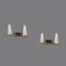 Brass and Opaline Glass Wall Lights, 1950s, Set of 2 1