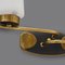 Brass and Opaline Glass Wall Lights, 1950s, Set of 2 11