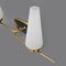 Brass and Opaline Glass Wall Lights, 1950s, Set of 2 10
