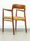 Poltrona nr. 56 in teak e corda di Niels Otto Møller per JL Møllers, anni '60, Immagine 13