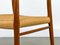 Poltrona nr. 56 in teak e corda di Niels Otto Møller per JL Møllers, anni '60, Immagine 18