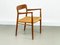 Poltrona nr. 56 in teak e corda di Niels Otto Møller per JL Møllers, anni '60, Immagine 8