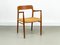 Poltrona nr. 56 in teak e corda di Niels Otto Møller per JL Møllers, anni '60, Immagine 1