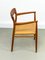 Poltrona nr. 56 in teak e corda di Niels Otto Møller per JL Møllers, anni '60, Immagine 9