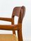 Poltrona nr. 56 in teak e corda di Niels Otto Møller per JL Møllers, anni '60, Immagine 16