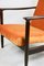 GFM-142 Sessel aus Orangefarbenem Samt von Edmund Homa, 1970er 4