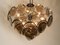 Large Chrome Metal and Glass Disc Ceiling Chandelier, 1960s 5