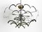 Large Chrome Metal and Glass Disc Ceiling Chandelier, 1960s 9