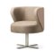 Spritz Swivel Beige Leather Dining Armchair by Lorenza Bozzoli 2