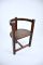 French Art Deco Sculpted Oak Chair, 1930s, Image 2