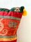 Housse de Coussin Vintage en Tissu Rouge 3