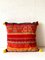 Housse de Coussin Vintage en Tissu Rouge 1