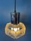 Mid-Century Crystal Glass Hanging Lamp with Chrome Frame 3
