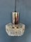 Mid-Century Crystal Glass Hanging Lamp with Chrome Frame 8