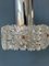 Mid-Century Crystal Glass Hanging Lamp with Chrome Frame 9
