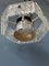 Mid-Century Crystal Glass Hanging Lamp with Chrome Frame 10