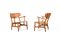 Poltrone CH-22 di Hans J. Wegner per Carl Hansen & Søn., anni '50, set di 2, Immagine 2