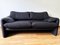 Black Two-Seater Loveseat Sofa by Vico Magistretti for Cassina, 80s, Image 1