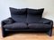 Black Two-Seater Loveseat Sofa by Vico Magistretti for Cassina, 80s, Image 7