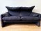 Black Two-Seater Loveseat Sofa by Vico Magistretti for Cassina, 80s, Image 8
