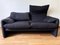 Black Two-Seater Loveseat Sofa by Vico Magistretti for Cassina, 80s, Image 2