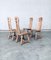 Brutalist Oak Dining Chairs by De Puydt, Belgium, 1960s, Set of 4 21