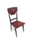 Ebonized Beech and Skai Chairs, 1950s, Set of 6 8