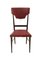 Ebonized Beech and Skai Chairs, 1950s, Set of 6 4