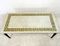White Marble & Brass Coffee Table, 1950s 4